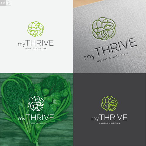 Logo design for myTHRIVE, holistic nutritionists Design by enfanterrible