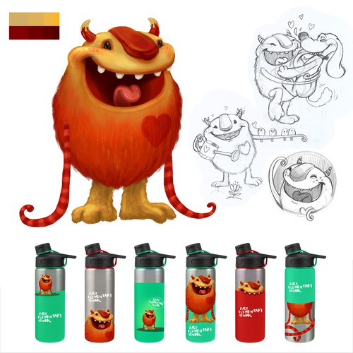 The East Beast - a fun mascot for an elementary school Design by reza.m