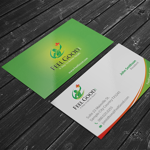 A Step To Better Health - Business card for the medical industry Design by conceptu