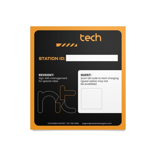 EV charging station label Design by Shisiouk