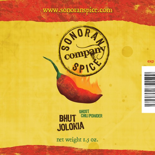 Create An Eye Catching Label For Ghost Chili Pepper Products Print