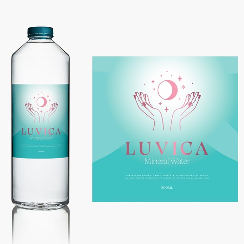 Label design for [beauty mineral water] for women Design by susubayramm (insta)