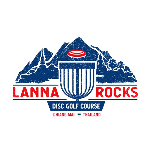 Logo Design for the gorgeous - Lanna Rocks Disc Golf Course - in Chiang Mai Thailand Design by BOLT DESIGN