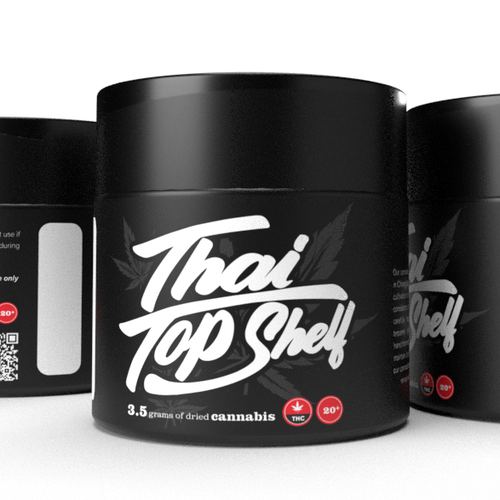 Luxury Cannabis Jar Label Design for High-End Thai Brand Design by Yoga Zoeko