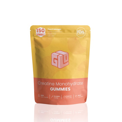 Bag Design for Creatine Monohydrate Gummy brand Design by Shisiouk