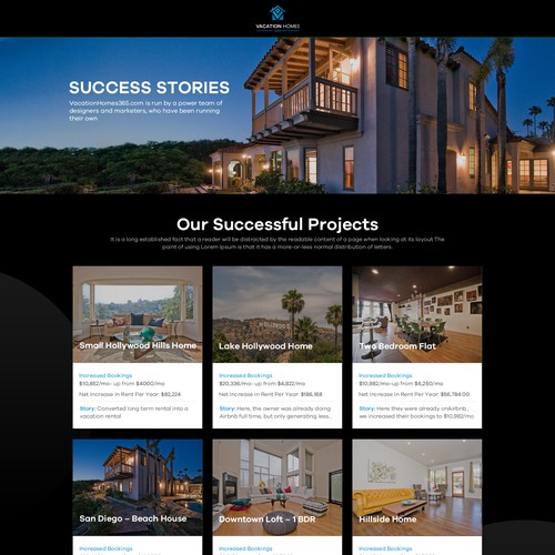 Success Stories page design Design by 99boys