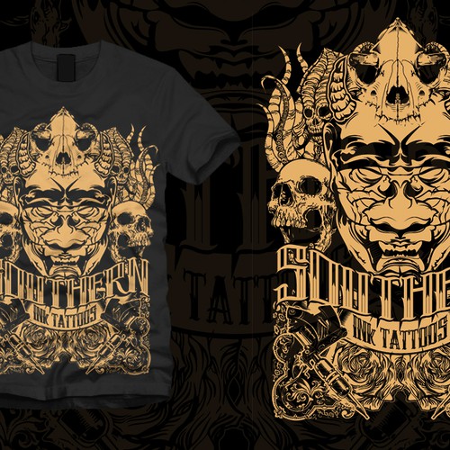 t-shirt design for Southern ink tattoos Design por vvonnabe