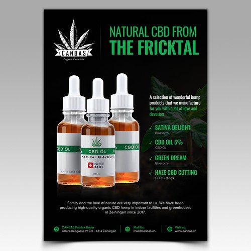 Flyer promotion for local CBD store Réalisé par 123Graphics