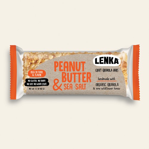 Craft Granola Bar Packaging for Millennials Réalisé par MishkaBooo design