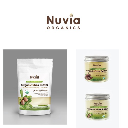 **Easy $$$ **Create a nice look for my new Organic brand name "nuvia"!!** Design by curve&line