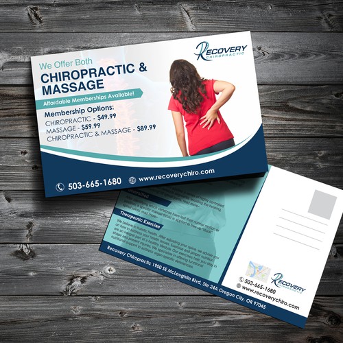 Chiropractic Post Card Mailer Postcard, flyer or print contest