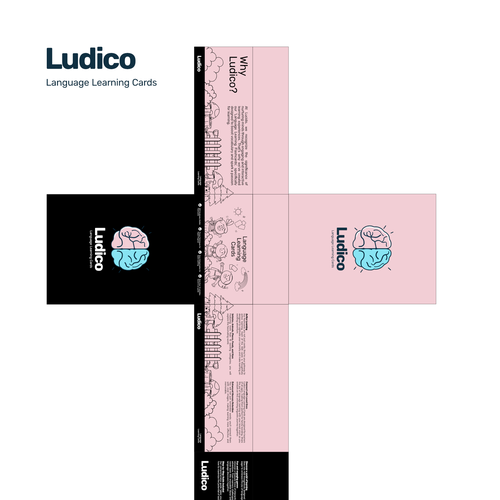 Design a box for language learning flashcards Design by Mr. Rious ⚡