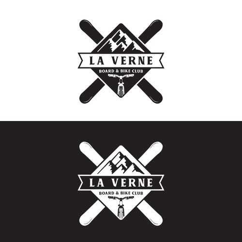 Mountain bike, ski/snowboard, and surf club for active families Design by Sendisign