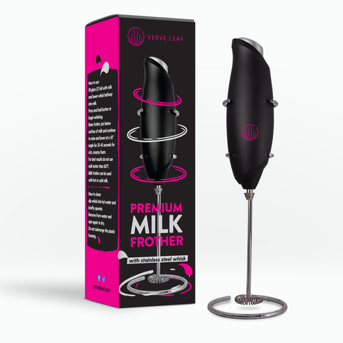 DELM Electric Milk Frother, Coffee Frother, Rechargeable, Drink