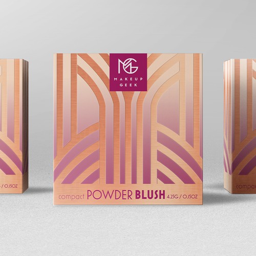 Makeup Geek Blush Box w/ Art Deco Influences Design by bcra