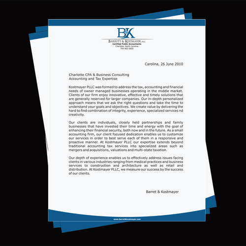 CPA Firm Letterhead and Logo Design | Stationery contest