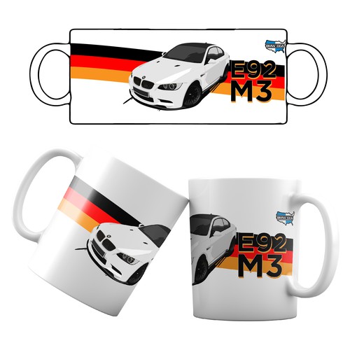 Kahla Germany BMW 328 Roadster Graphic Mug Automobile Car Design China Mug  Cup