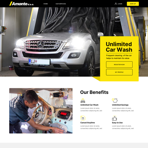 Car wash subscription Design by Obizzy