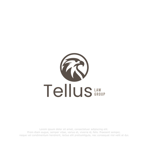 Tellus Law Group - HAWK LOGO (Flying Hawk & Hawk Head) Design by luckysan