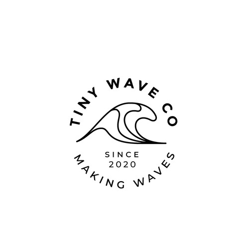 Palm Tree Waves premade logo Photography Jewellery Business branding Minimalist Pre made logo Text Blog design Simple logo and watermark