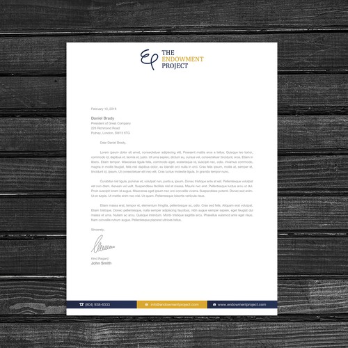 Clean, simple note design, The Endowment Project Design by fastdesign86