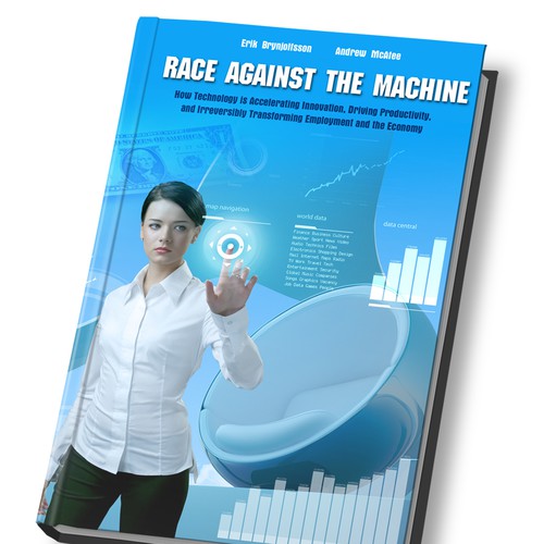 Create a cover for the book "Race Against the Machine" Réalisé par zakazky
