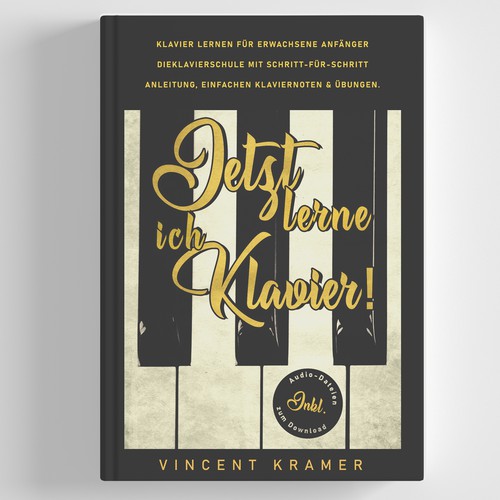 Design a book cover for a piano school for adults! Design by AnnyM