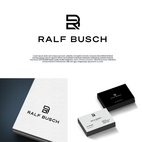 Ralf Busch Logo for Letter and Business Card Design réalisé par Pepe Delgado