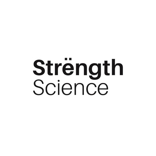 Logo and word art for "Strength Science", the best way to learn about strength training. Design by Antizenn