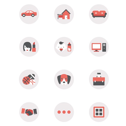 Category Icons Package For A Classified Website Icon Or Button Contest 99designs