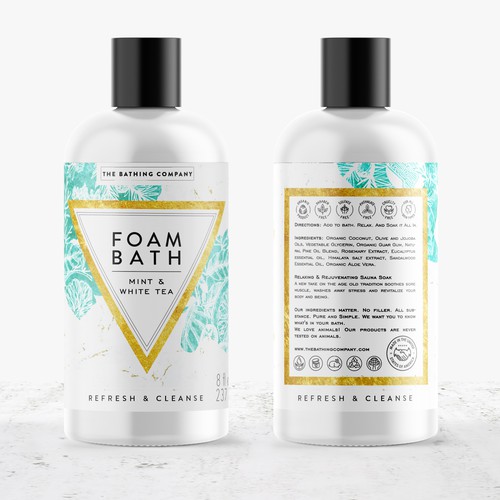 Foam Bath Bottle Labels Design by bcra