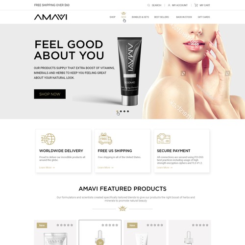 Design a Beautiful Homepage for Health and Beauty Product eCommerce website. Design von idea@Dotcom