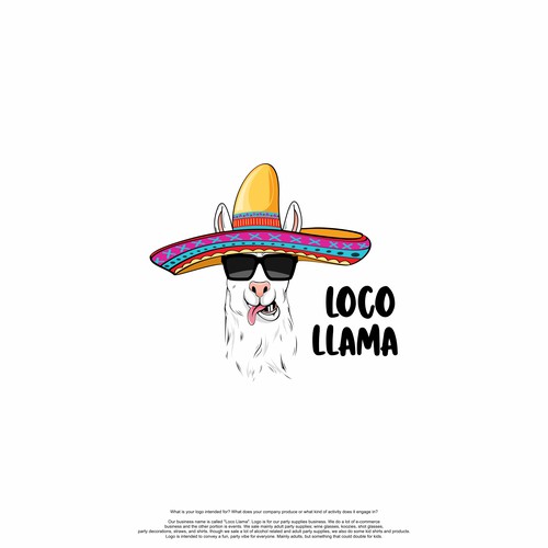Design di "Loco Llama" Party Supplies Needs a Fun Logo di Reefkennedy