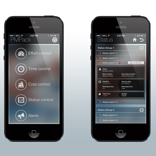 Crie uma design de aplicativo para celular atraente Design by Ypsilon