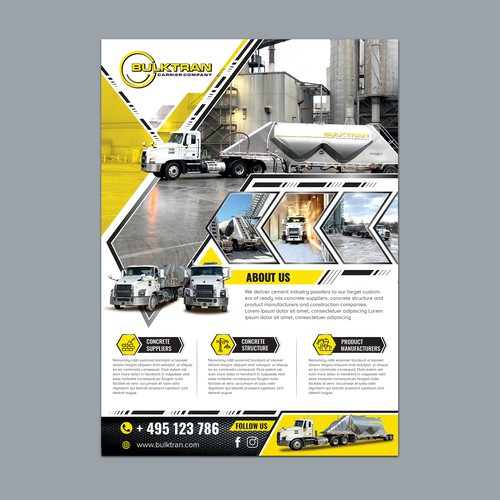 Trucking company marketing flyer Design by idea@Dotcom