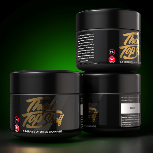 Luxury Cannabis Jar Label Design for High-End Thai Brand Design by Ravana Ravana