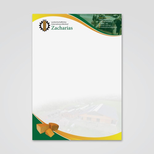 We need  letterhead design for our agricultural farm with production and sale of regional products Design réalisé par Tcmenk