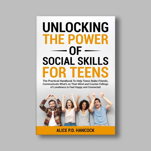 Minimalist Book cover for Teens ages 13-18 suffering from social anxiety and need to learn social skills Design réalisé par KMS Arafat