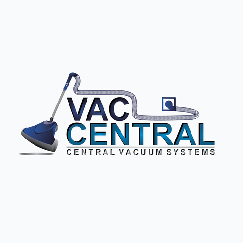 Create a design that resemble a central vac hose around or through the
VacCentral name. Design by Gam21