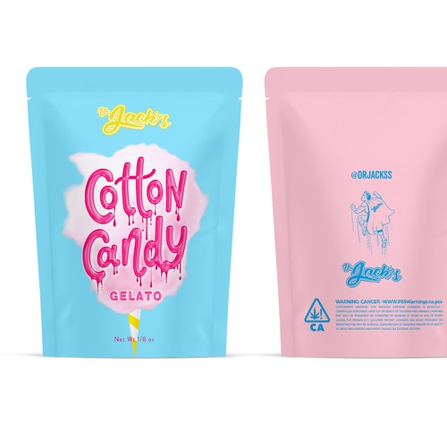 Cotton Candy gelato cannabis bag Design by bcra
