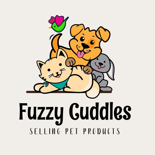 Fuzzy Cuddles Pets Logo Design by sikandar@99