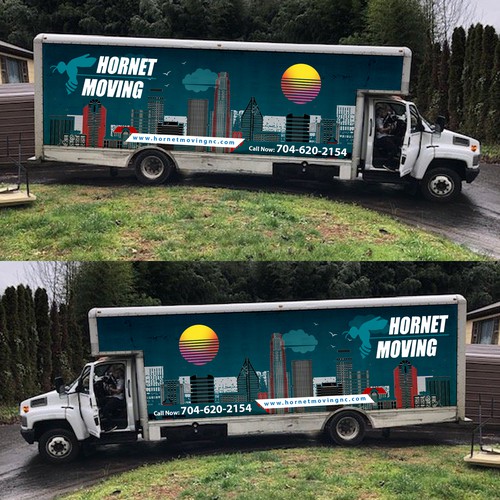 Hornet Moving truck Wrap Design by Logicainfo ♥