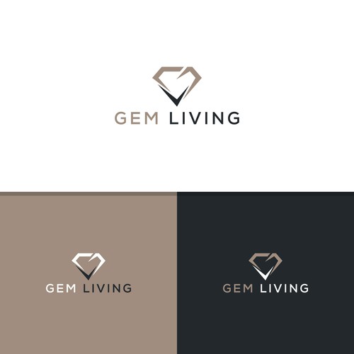 Geometrical, minimalist, modern brand design for Gem Living Design by Mittpro™ ☑