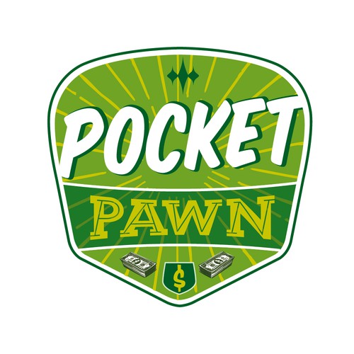 Create a unique and innovative logo based on a "pocket" them for a new pawn shop. Design by MW Logoïst♠︎