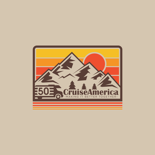 New T-Shirt Outdoor Emblem/logo and sticker/patch for hats and all for Cruise America Design by rickybays