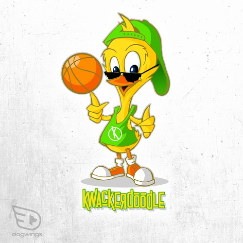 Duck Cartoon LOGO Design by Dogwingsllc