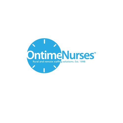 logo and business card for Ontime Nurses Diseño de KamNy