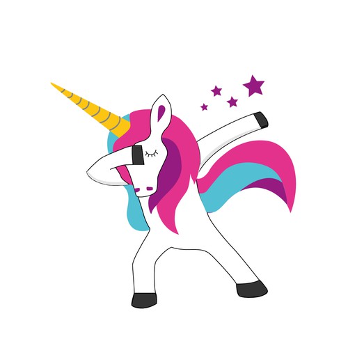 Download "Dabbing" Unicorn Character Vector/Illustration Design ...