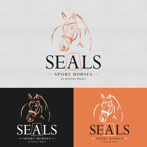 Dressage Horse trainer logo Design by Inspired Equestrian