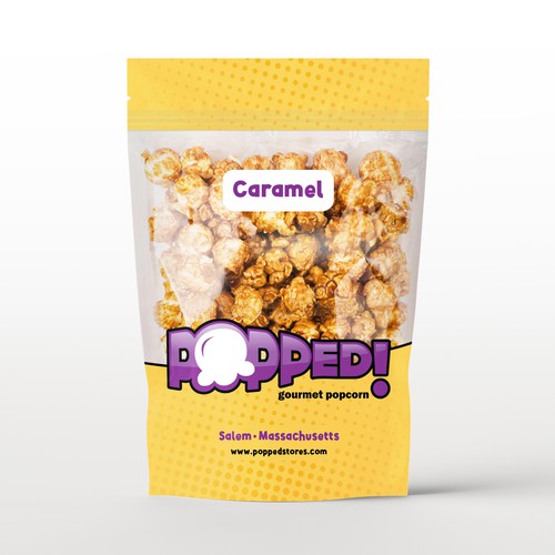 Lets make a POPPIN' popcorn bag design! Design by MishkaBooo design